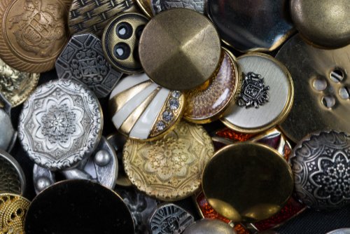 A selection of metal buttons from The Button Queen