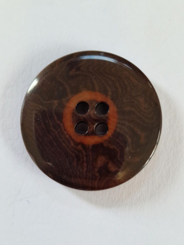 Brown 4 Hole Corozo Round Button - The Button Queen