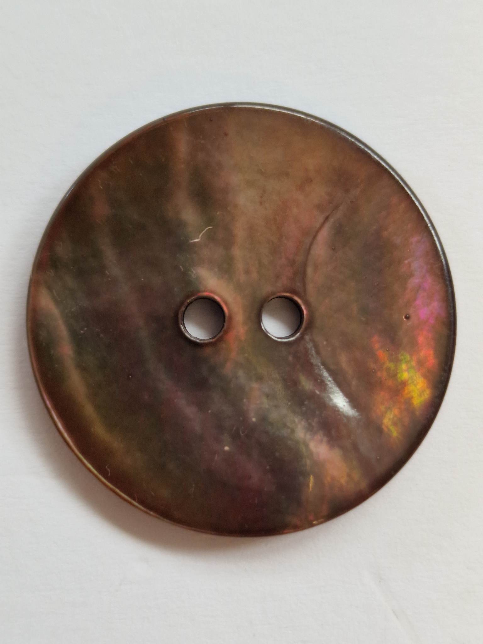 Silver 2 Hole Dyed Akoya Shell Button - The Button Queen
