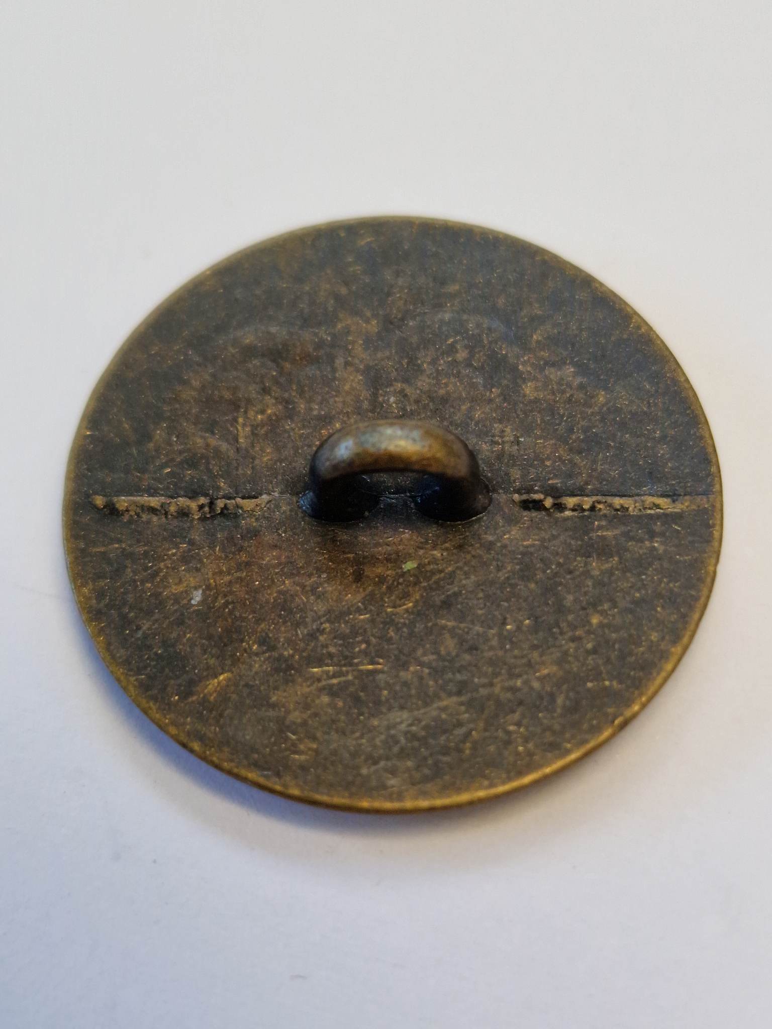 Old Brass Shanked Celtic Plait Button - The Button Queen