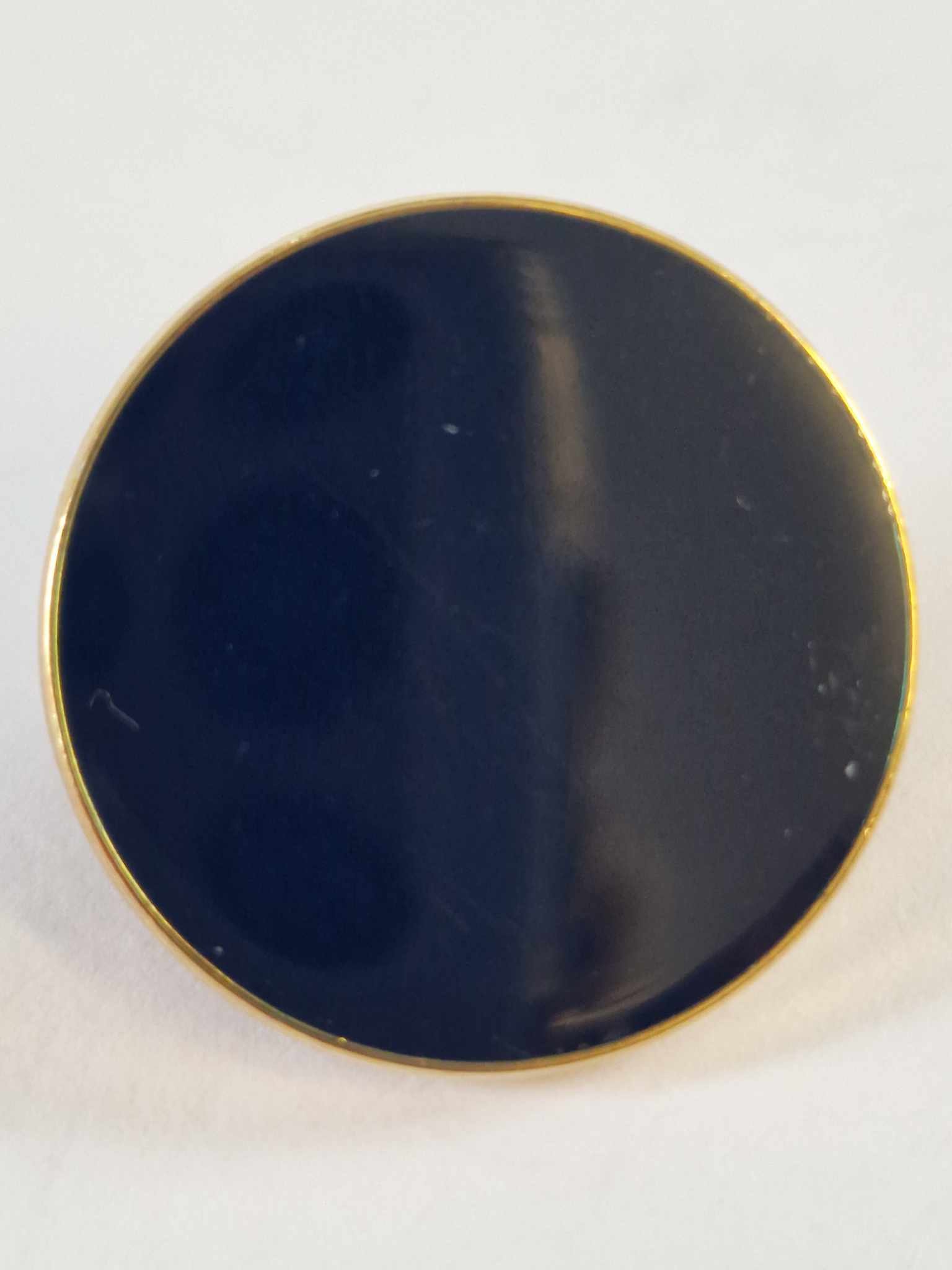 Navy Plain Enamel Blazer Button - The Button Queen