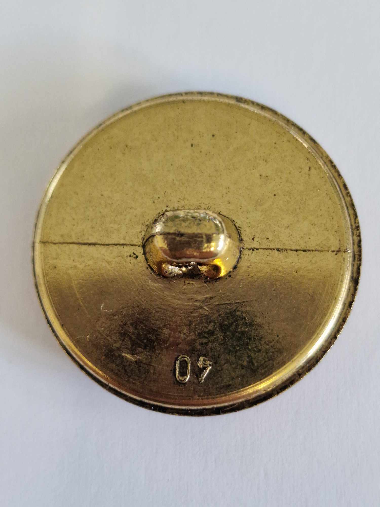 Old Gold Small Flower Detailed Round Button - The Button Queen