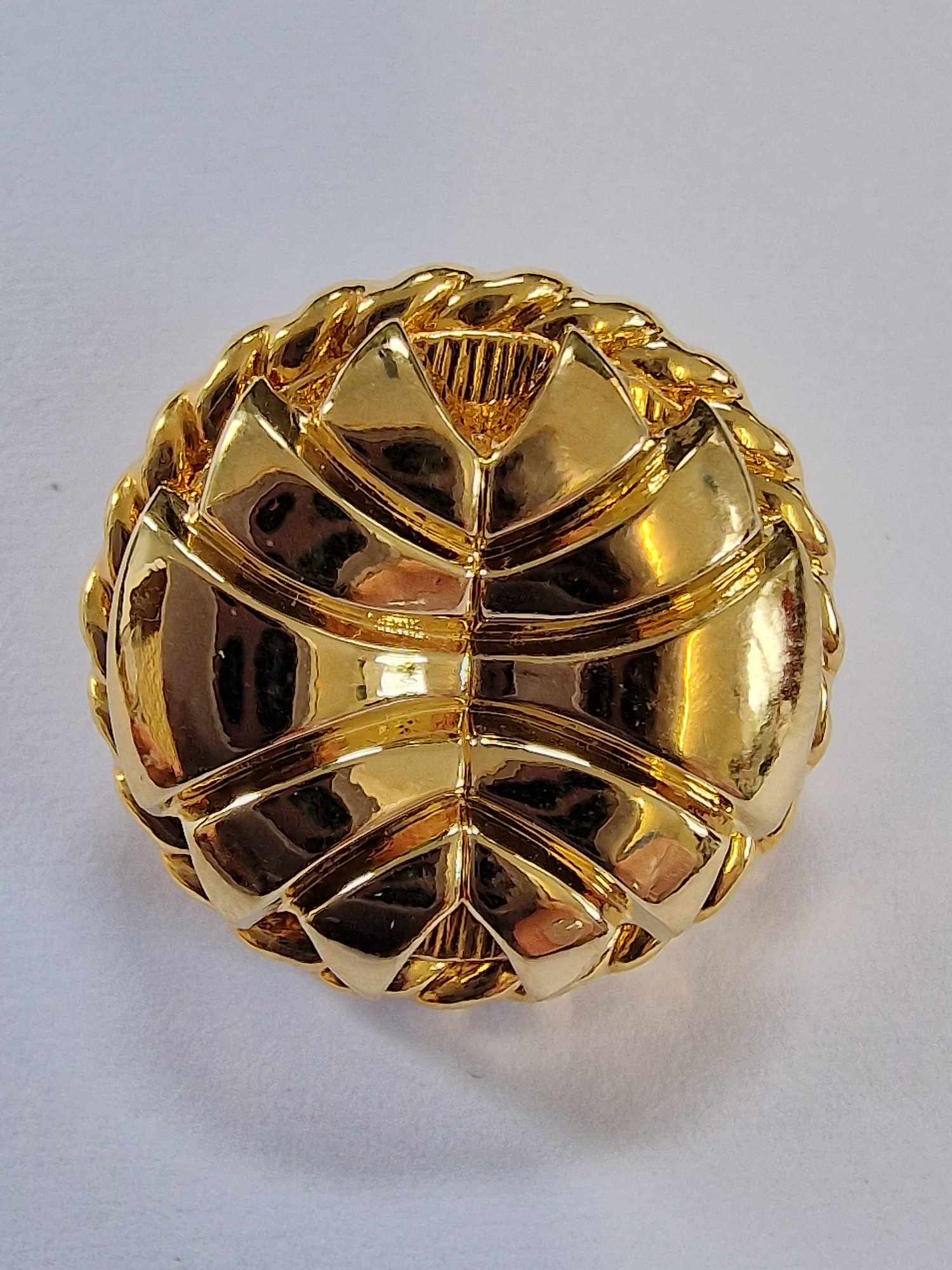 Gold Domed Detailed Button - The Button Queen