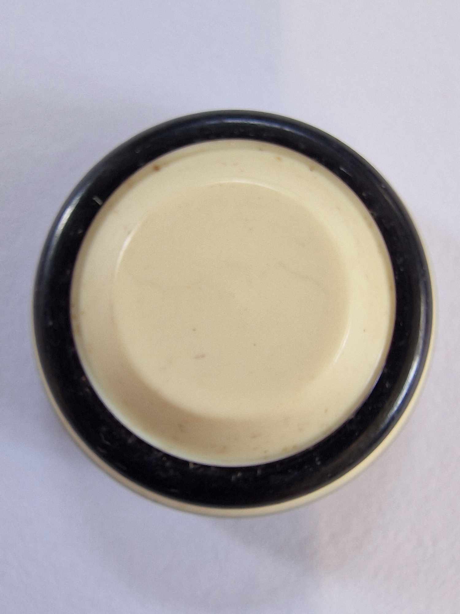 White & Black Double Rimed Button - The Button Queen