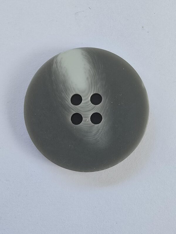 Grey Classic Flat 4 Hole Button