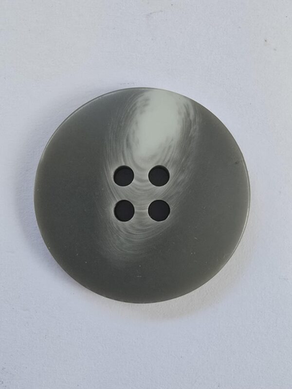 Grey Classic Flat 4 Hole Button