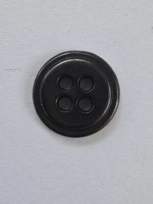 Black 4 Hole Metal Shirt Button