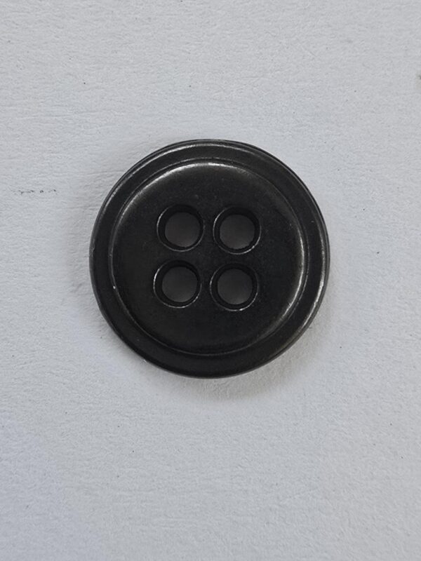 Black 4 Hole Metal Shirt Button