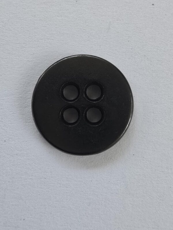 Black 4 Hole Metal Shirt Button