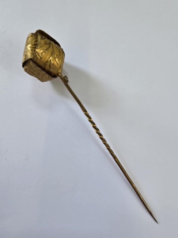Stamped Brass 1920's Hat Pin