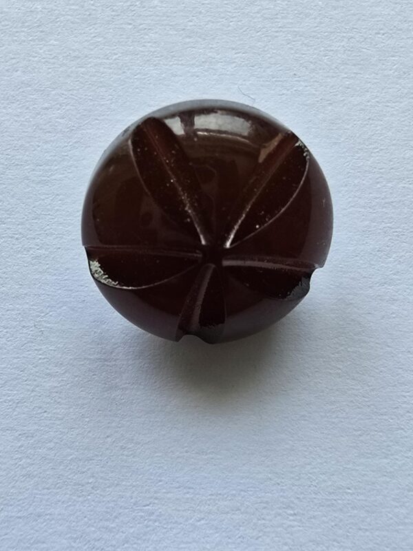 1ae8b0da-1bc9-4cdd-a151-f4ad9c505c26 Brown Hand-Cut Plastic Shanked Button