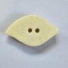 Cream 2 Hole Leaf Bone Button