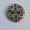 Silver Basket Weave Metal 2 Hole Button