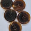 62cb6c6c-cd7d-4bc8-950c-17ec7c821ba0 Tortoiseshell Brown 4 Hole Horn Button