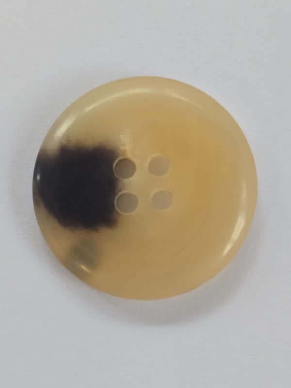 Natural Blonde 4 Hole Wide Rim Horn Button