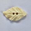 Cream 2 Hole Leaf Bone Button