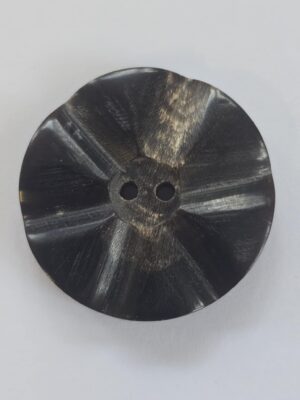 Nepales Natural Brown Horn Flower Design Button