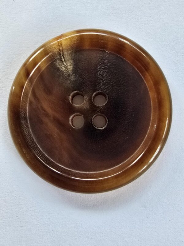 f08c7fb5-6735-490d-90f1-9d28309b58e7 Tortoiseshell Brown 4 Hole Horn Button