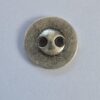 Silver Basket Weave Metal 2 Hole Button