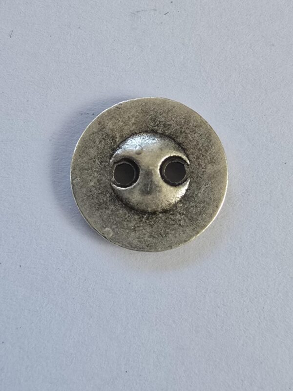 Silver Basket Weave Metal 2 Hole Button