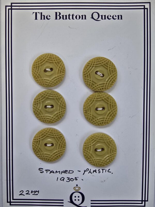 Set of 6 Stamped Plastic 1930's