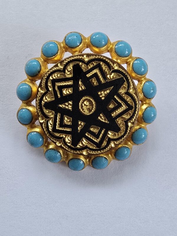 Enamel on brass with Turquise Rim