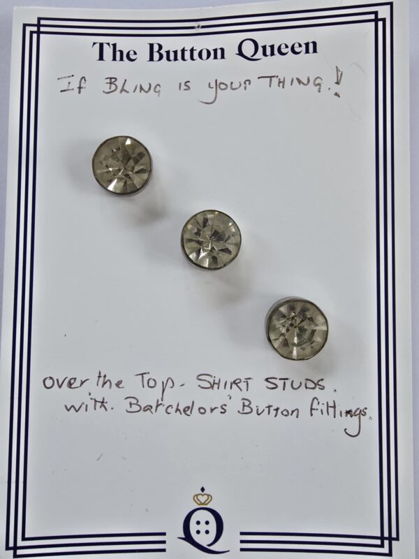 Set of 3 Glass Shirt Studs