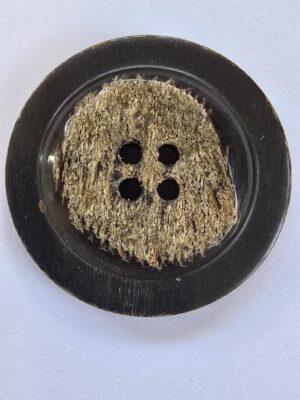 Bark Horn Raised Center 4 Hole Button