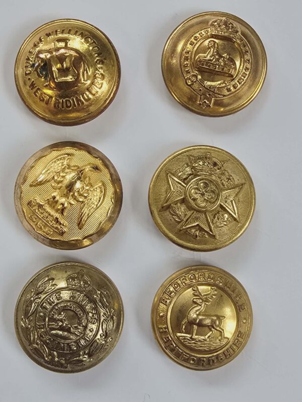 Assorted Vintage set of Coatee Brass Buttons