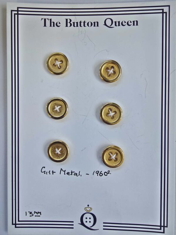 A Set of Gilt Metal Vintage Buttons