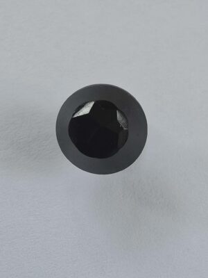 Set of Black Facetted Glass Buttons