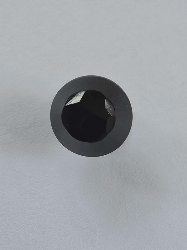 Set of Black Facetted Glass Buttons