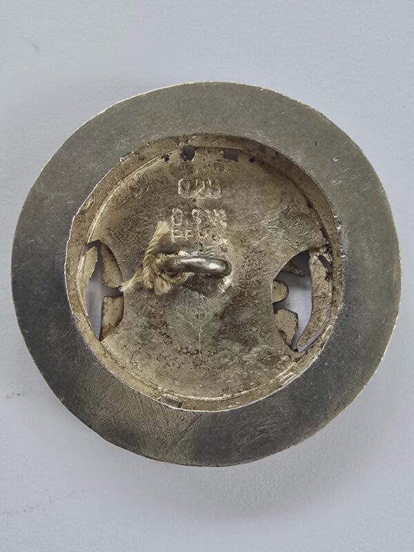 5 Layers of Silver South American Shanked Button