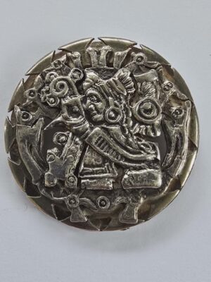 5 Layers of Silver South American Shanked Button