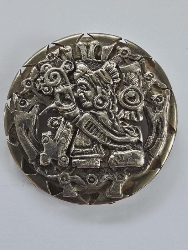 5 Layers of Silver South American Shanked Button
