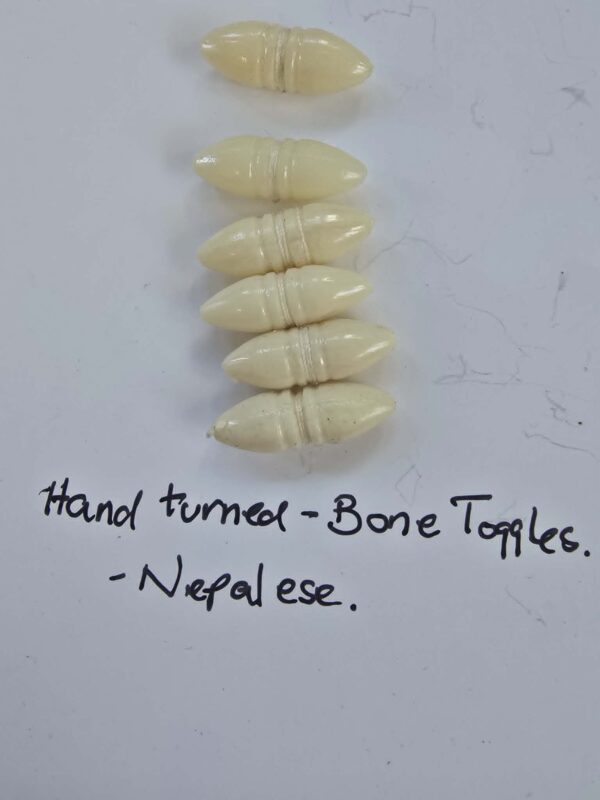 Hand Turned Bone Toggles
