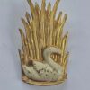 Swan in Grass Button