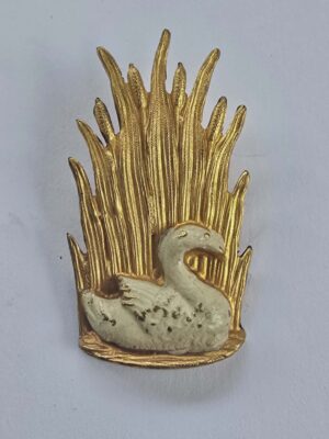 Swan in Grass Button