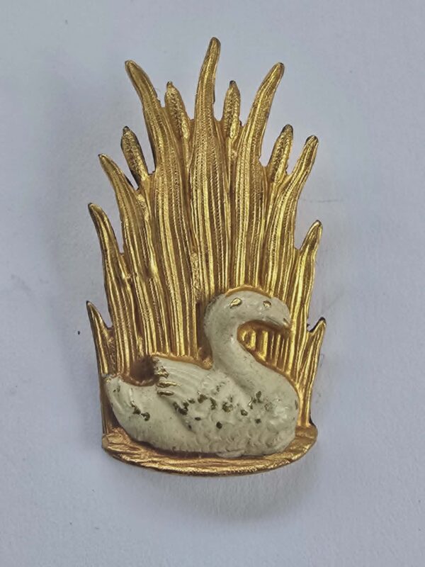 Swan in Grass Button