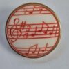 Vintage Glass Music Patteren Button