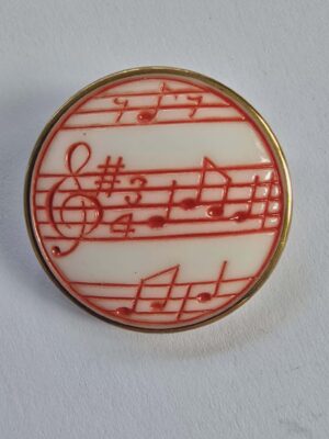 Vintage Glass Music Patteren Button