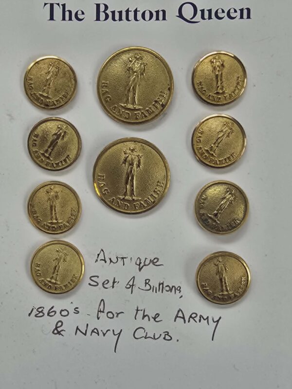 A Set of Army & Navy Club Buttons
