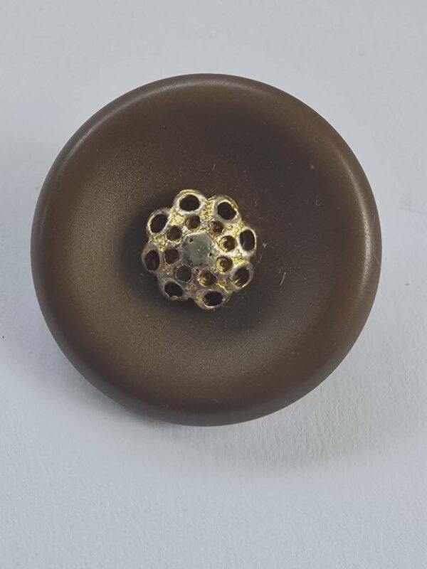 7a998c6a-ab31-47a7-9963-65e7636fb6d2 2 Part Vintage Brown and Gold Brown Button