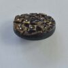 Black Glass with Gold Lustre Buttons