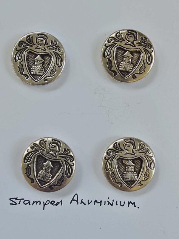Set of Stamped Aluminium Button