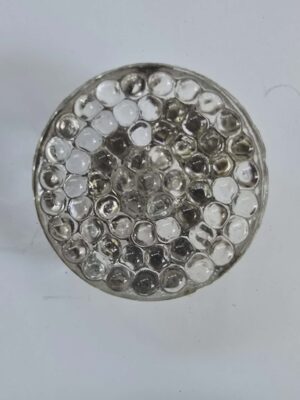Set of Clear Glass Silvered Back Buttons