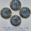 Blue Mottled Glass Lustre Button