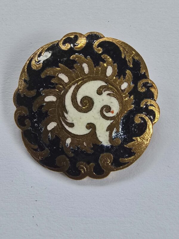 316ea794-5ea3-4b1a-9c10-3651670d56de Navy and White Enamel Button