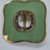 Green Glass and Brass slide Buckle