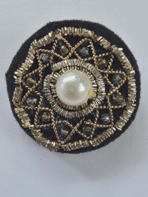 6bf448c8-91db-4f7f-a43b-cfcbc81d9752 Black Velvet and Embrodered Button